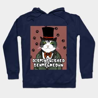 Cat Aristocrat Disctinguished gentelmeown Hoodie